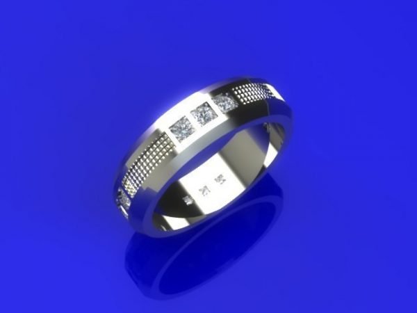 Wedding Ring, Jewellery 3D Model, Women's Ring model stl file for 3D printing 44
