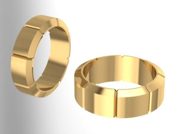 Wedding Ring, Jewellery 3D Model, Women's Ring model stl file for 3D printing 9