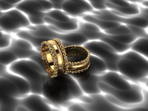 Wedding Ring, Jewellery 3D Model, Women's Ring model stl file for 3D printing 92