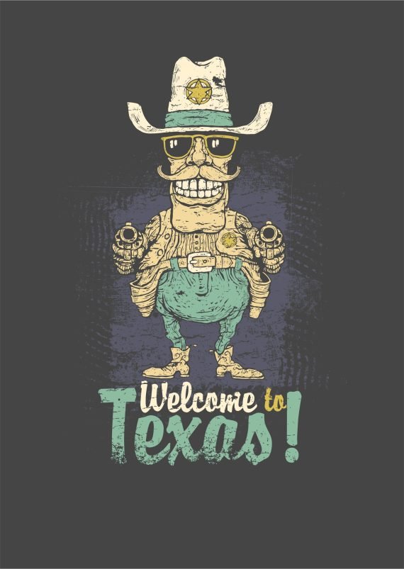 Welcome To Texas Print CDR File