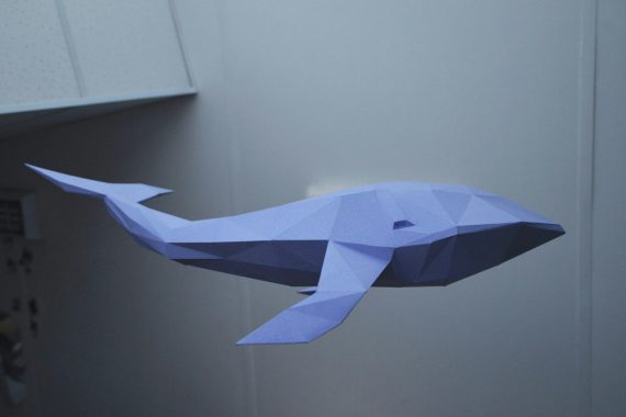 Whale Polygonal Papercraft Template