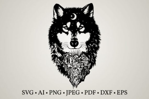 Free Side Wolf clipart - Download in Illustrator, EPS, SVG, JPG