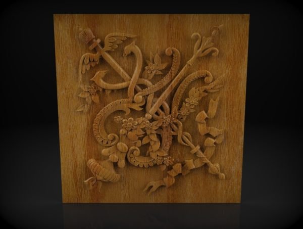 Wood Carving Designs, Decorative Overlays, 3D STL Models for CNC Router, Relief Woodworking