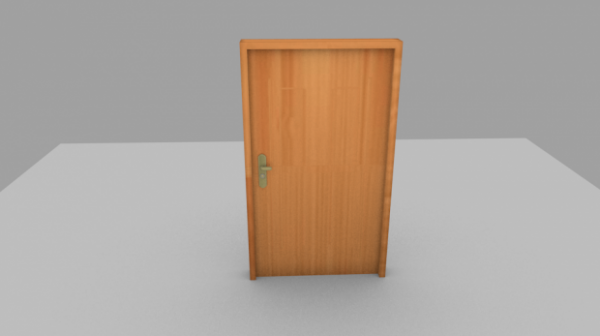 Wood Door 3D Model