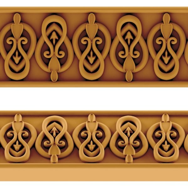 Wood carving Baroque ornament 3D Model