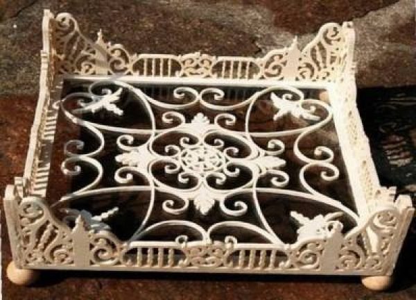 Wooden Decorative Frame Tray Stand Laser Cutting Template Free CDR Vectors Art