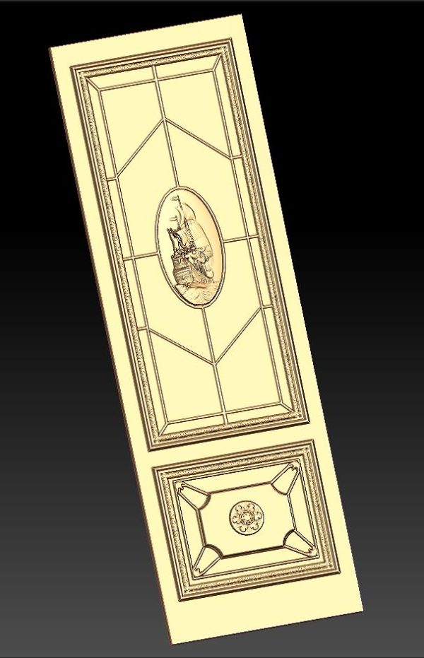 Wooden Door 3D STL Model for CNC Router, Relief Woodworking, CNC Wood Carving Design