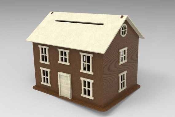 Wooden House Laser Cutting CNC File Free