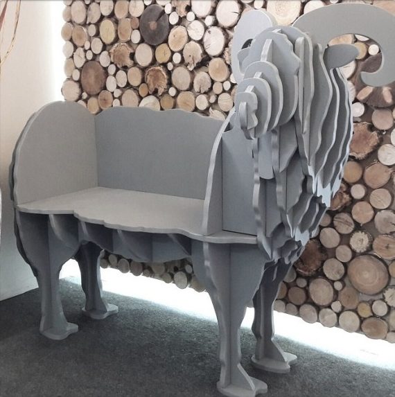 Wooden Lamb Table Laser Cutting CNC File Free