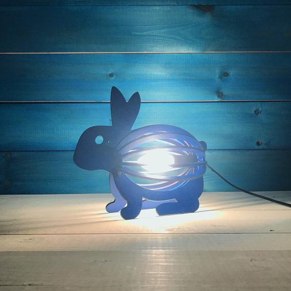 Wooden Rabbit Night Light Bunny Lamp Laser Cutting Template CDR File