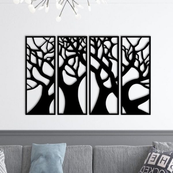 Wooden Tree Wall Art Decor