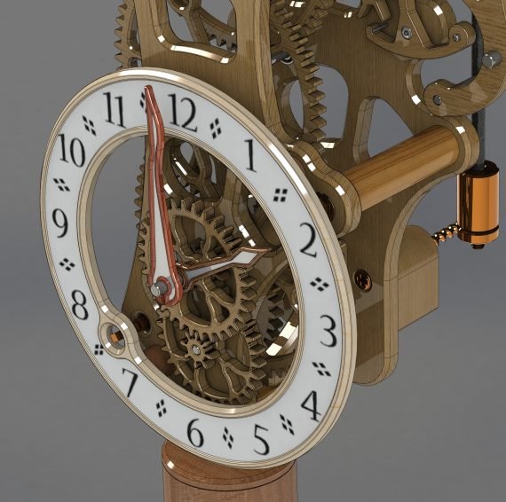Wooden clock dxf Drawing