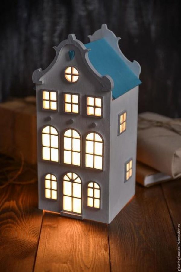 Laser Cut Wooden Lamp House Free Vector - Dezin.info