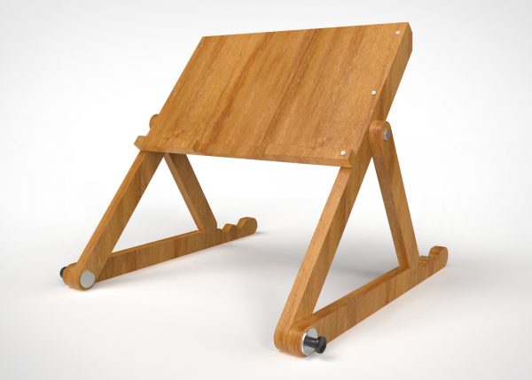 Wooden laptop stand step Drawing