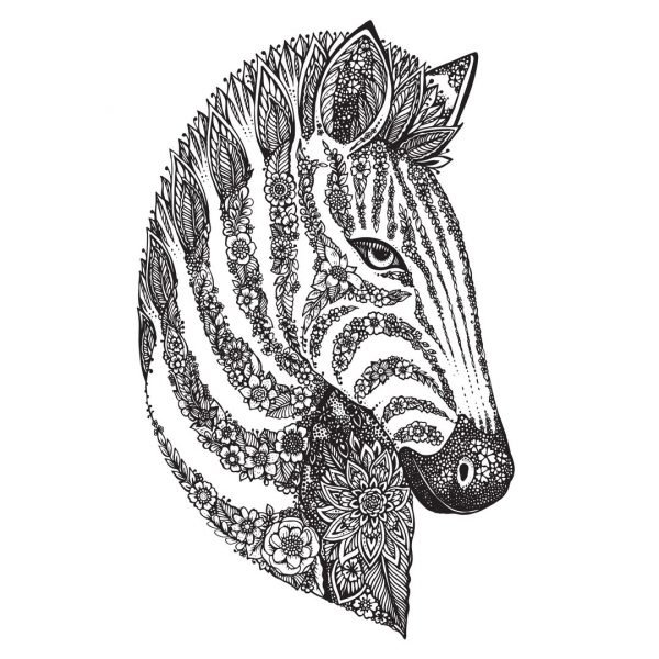 Zebra Head Mandala Laser Engraving Free Vector Art