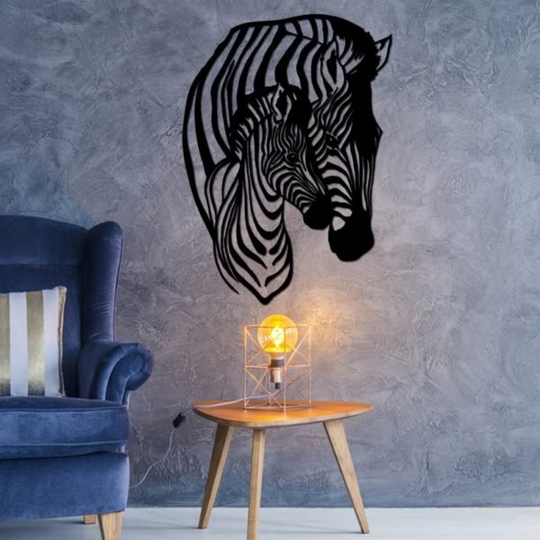 Zebra Metal Wall Art, Animal Wall Decor, Wildlife Metal Wall Art