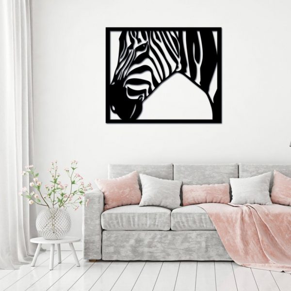 Zebra, Metal Wall Art, Metal Wall Decor, Metal Wall Sign - Dezin.info