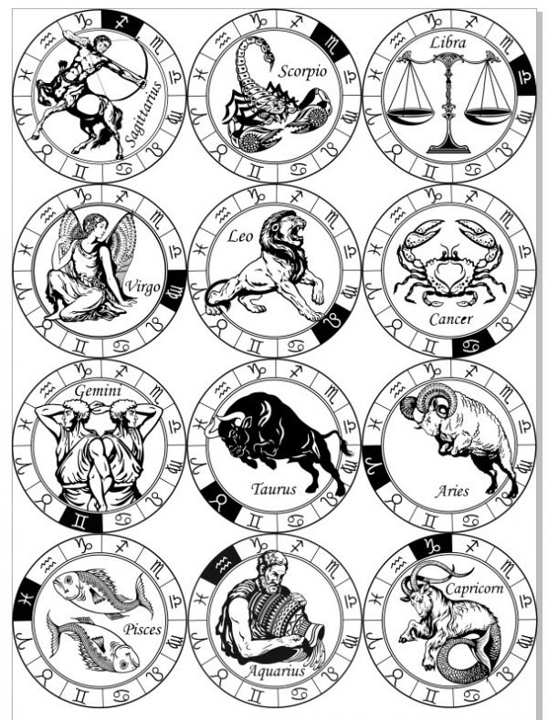Zodiac Signs Layout CDR Vector File