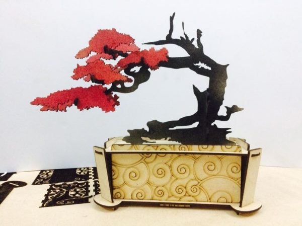 casket with tree