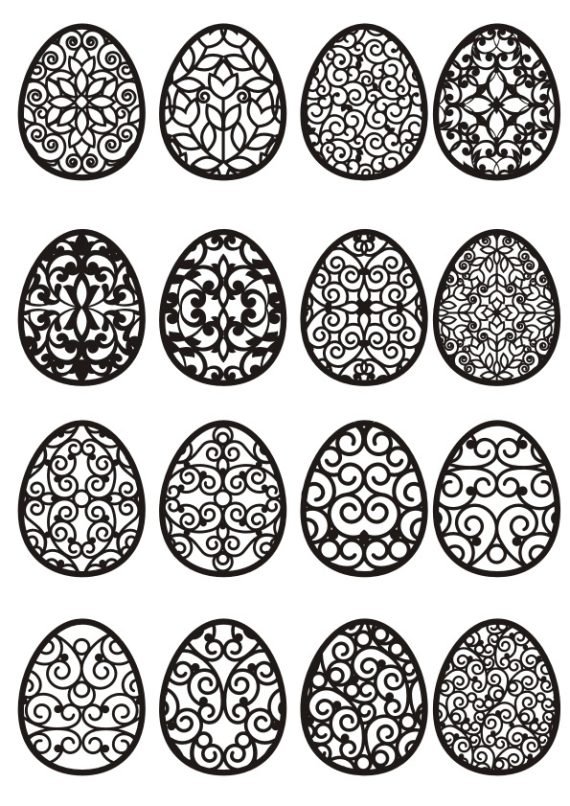 decorative easter egg vector file free