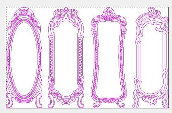 frame collection dxf format vector file free 3