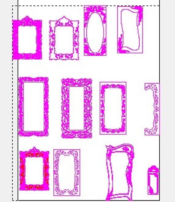 frame collection dxf format vector file free