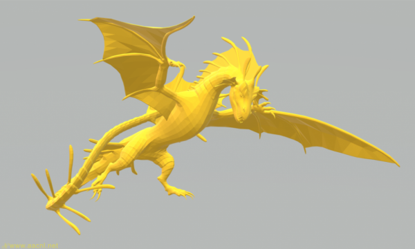 free 3d model dragon fly2 obj file cnc&3d print work