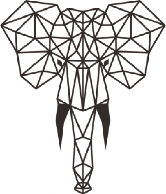 free vector geometry pattern cnc & laser Elephant head
