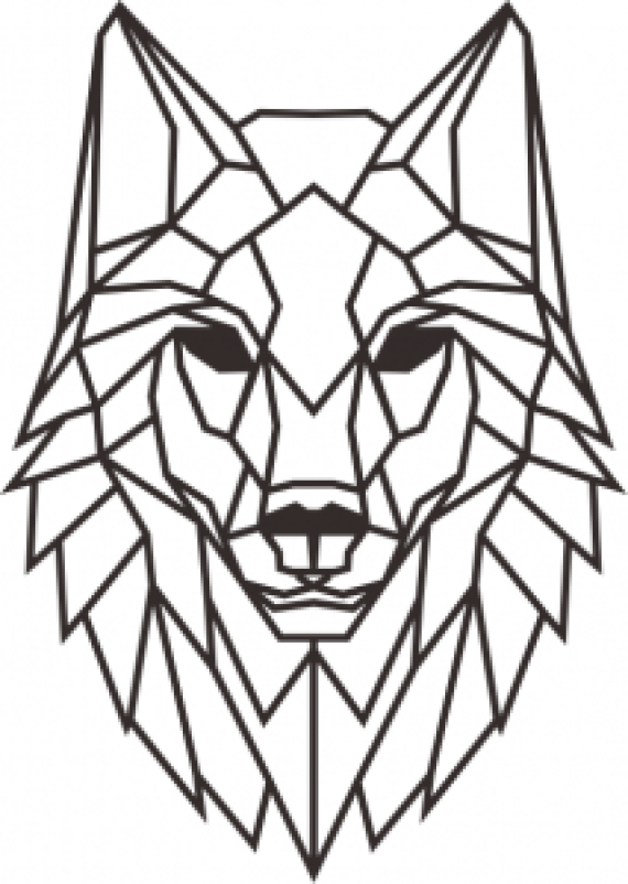 free vector geometry pattern cnc & laser wolf