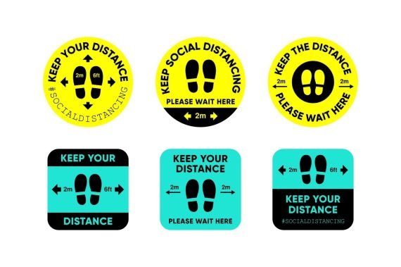 keep your distance collection signs