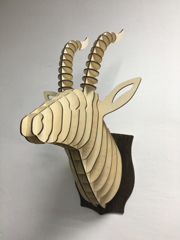 laser cut Antelope head volumetric 3D vector file free