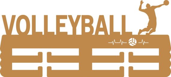 laser cut Medal holder volleyball vector file free