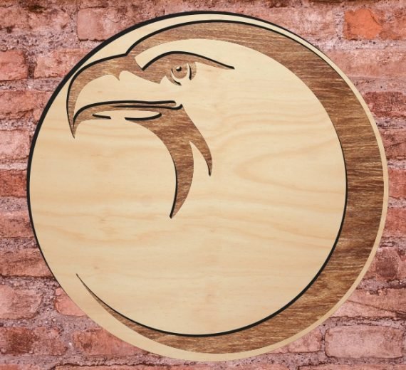 laser cut eagle wall hanging art vector file free