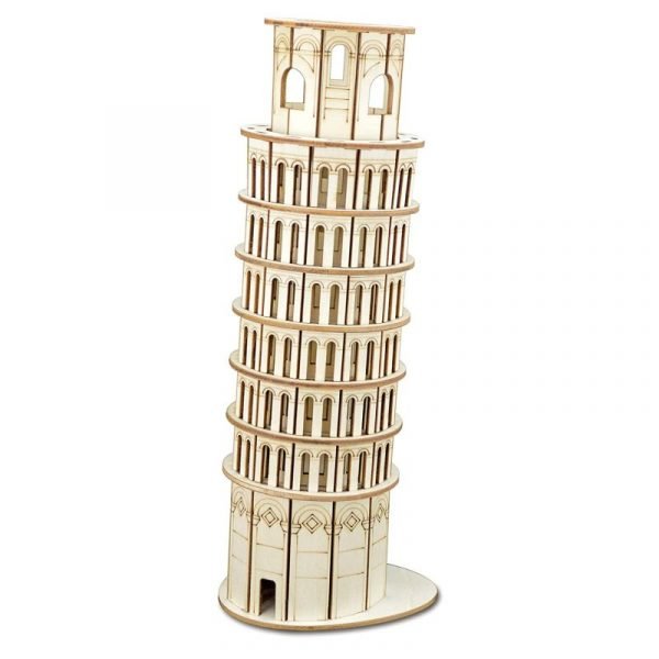 Laser Cut Leaning Tower Of Pisa 3d Wooden Puzzle