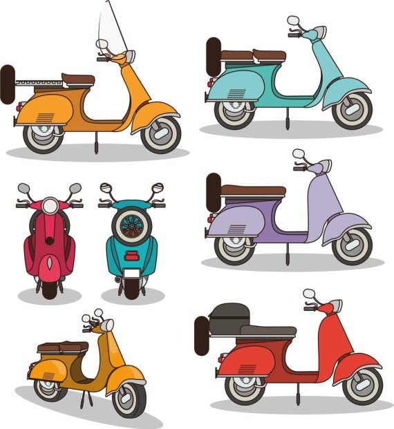 scooter set Vector File free