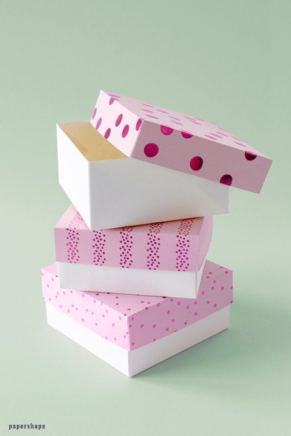 simple diy gift box 3d papercraft template