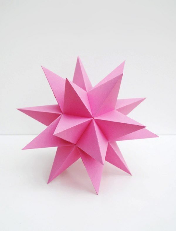 stellated dodecahedron 3d papercraft template