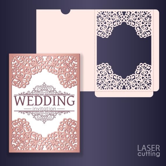 wedding Card Template Free Vector