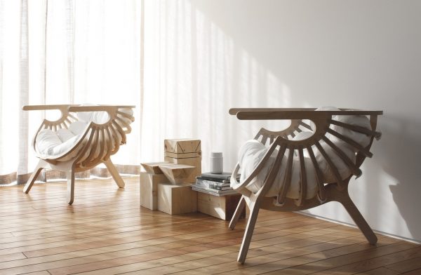 Laser Cut Designer Chair Plywood Free Vector dxf Download